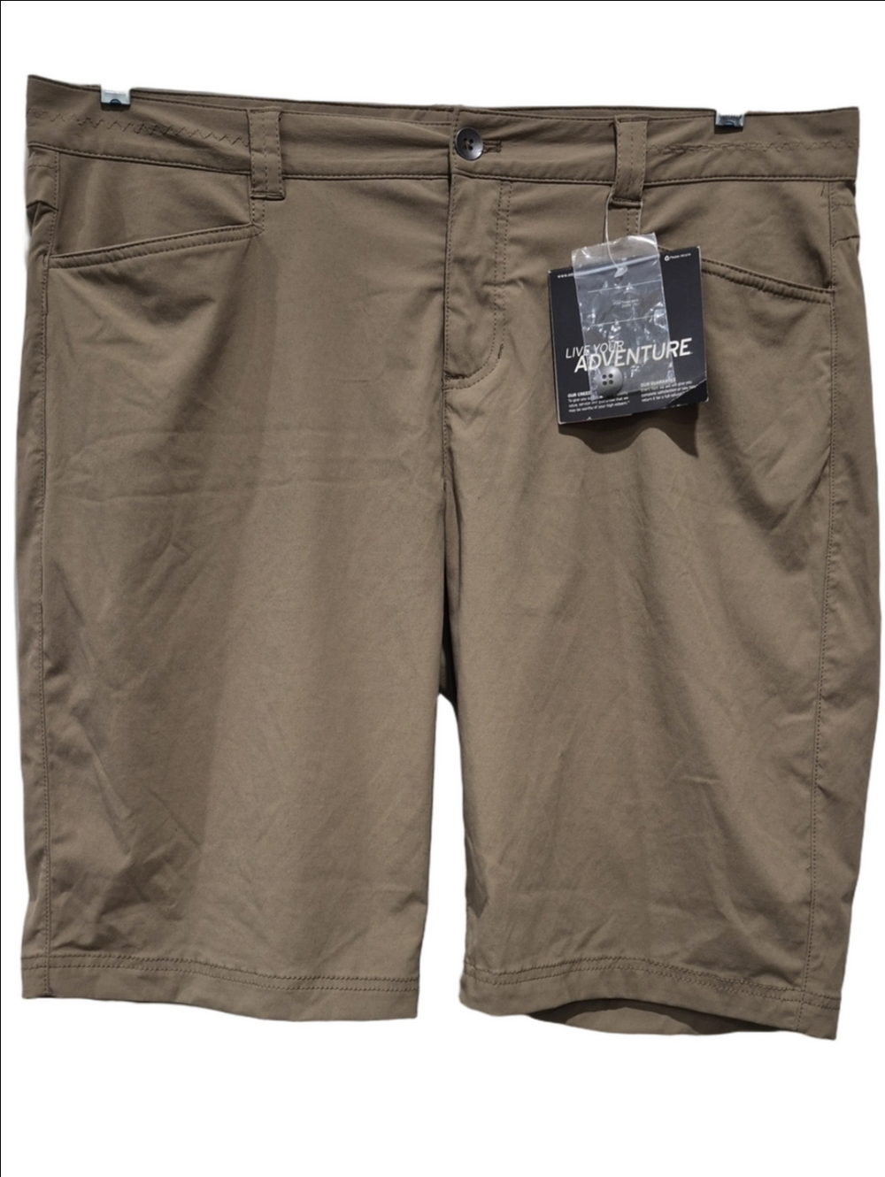 Eddie Bauer Horizon Travex Shorts Khaki Tech Stretch Hiking Outdoor Women's 14
